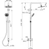 Душевая система IDEAL STANDARD Idealrain Cube M3, A5834AA