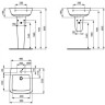 Раковина IDEAL STANDARD Ventuno T001301, подвесная